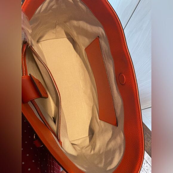 Gucci x Dubai Exclusive GG Raffia Tote Bag – NWT – Orange Leather Trim - Picture 10 of 12